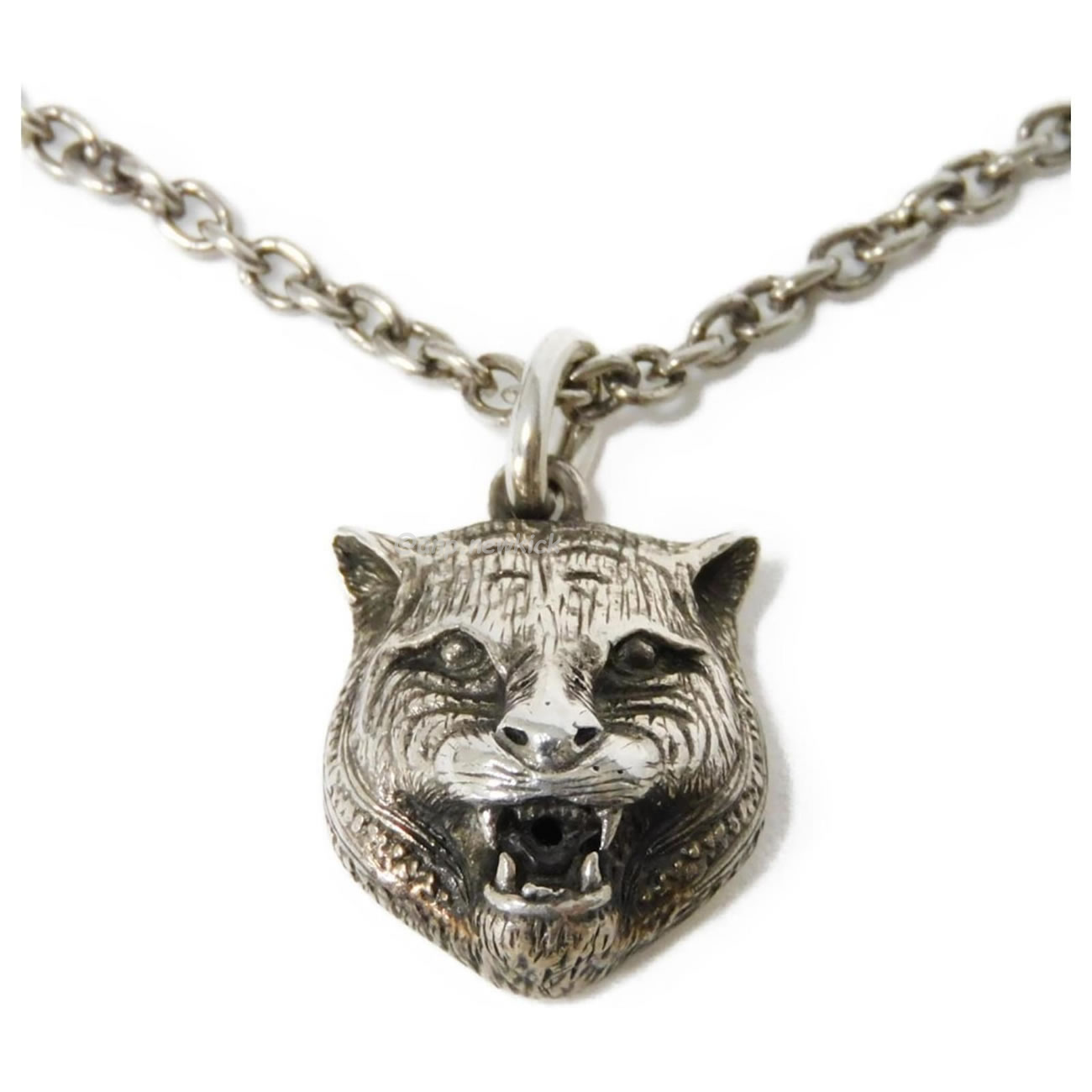Gucci Silver Necklace With Tiger Pendant Silvery (1) - www.newkick.vip